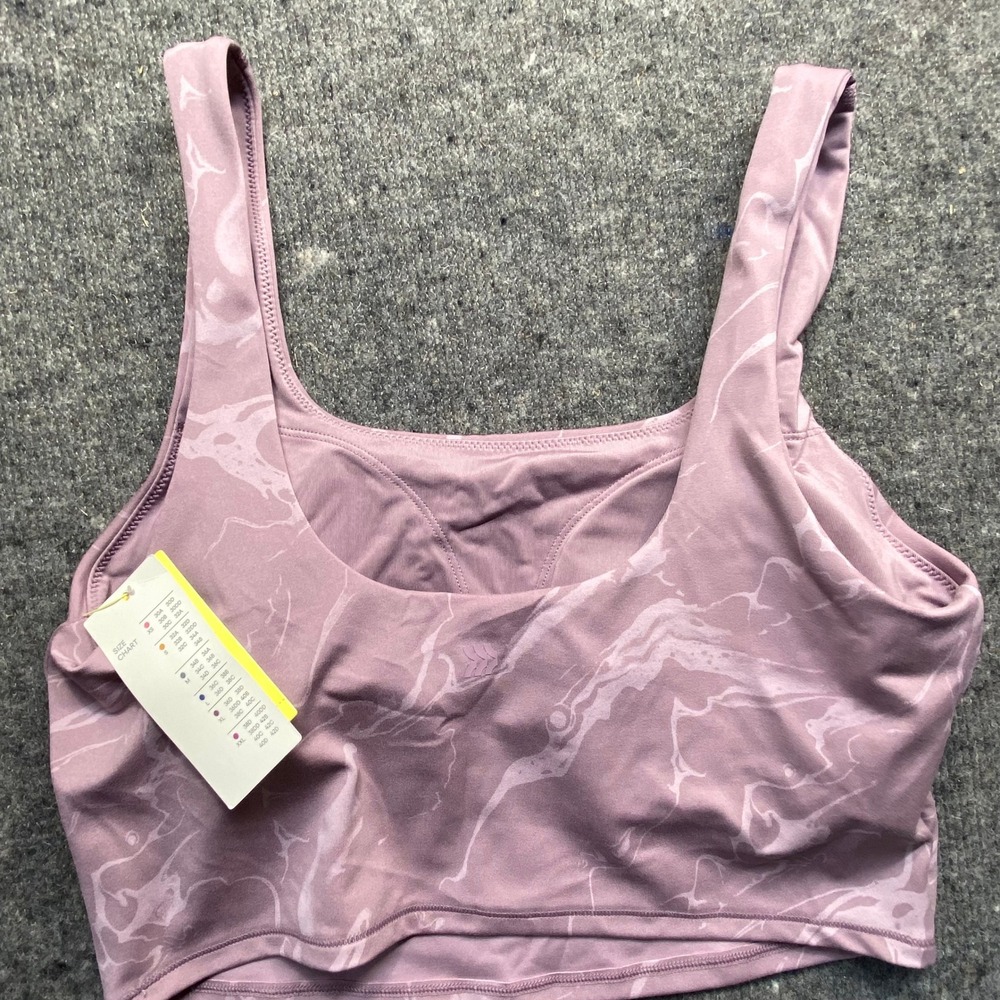 All in Motion Women Mauve Marble Light Support Longline Sports Bra Size L - Picture 3 of 6